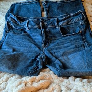 American Eagle Outfitters Dark Blue Kickboot Jeans